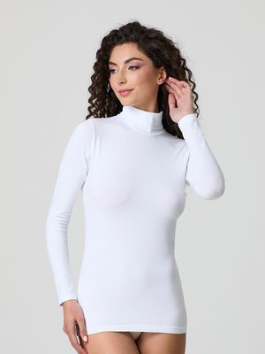 4267A Jadea D. T-shirt met Col lange mouw wit