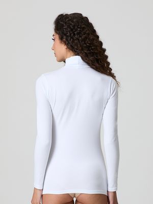 (4267A) Jadea D. T-shirt met Col lange mouw wit