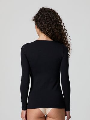 (4056) Jadea D. T-shirt RH lange mouw zwart