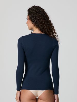 (4056) Jadea D. T-shirt RH lange mouw marine
