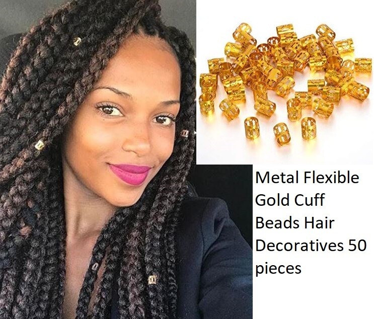Gold Metal Cuffs Hair Jewelry 50pieces
