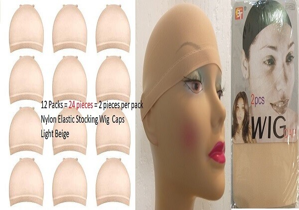 beige wig cap