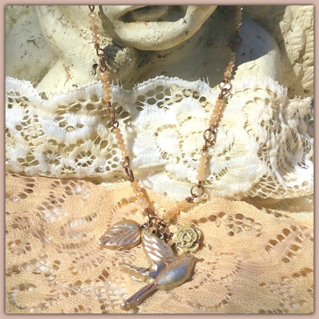 Rise Above Clay Charm Necklace