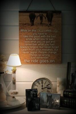 16" x 20" Wrapped Canvas Print of "The Ride Goes On".