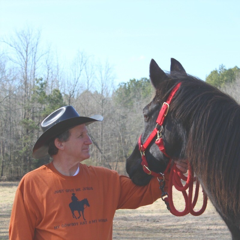 MEN'S Just Give Me Jesus My Cowboy Hat & My Horse Long Sleeve Tee
