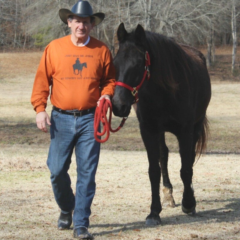 MEN'S Just Give Me Jesus My Cowboy Hat & My Horse Long Sleeve Tee