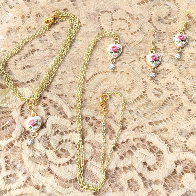 Heart Full Of Love And Roses EARRINGS