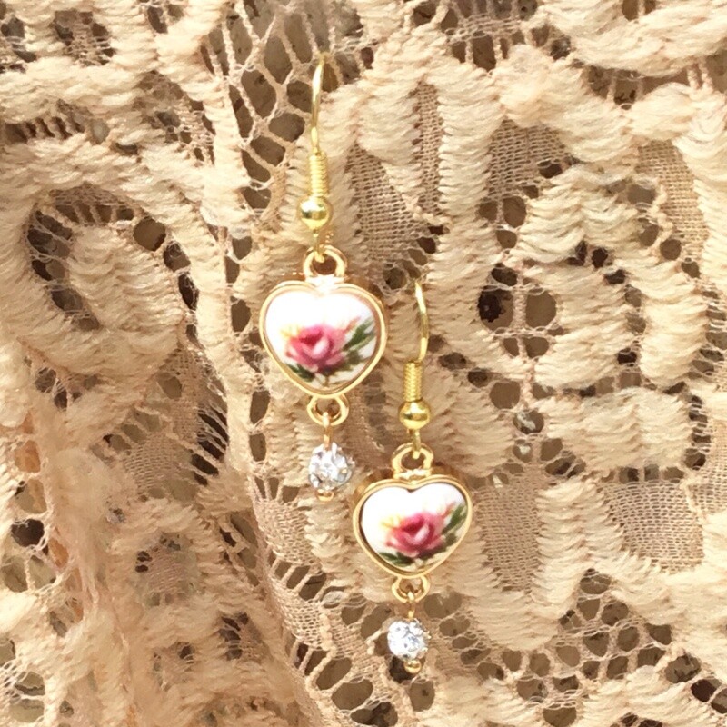 Heart Full Of Love And Roses EARRINGS