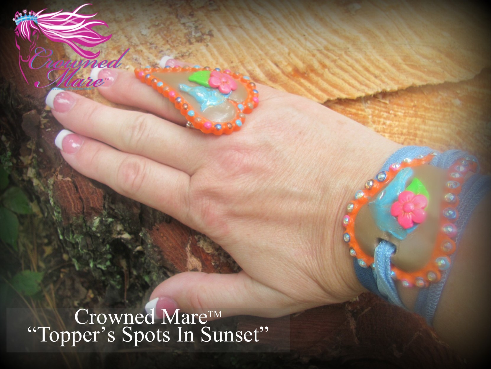 Topper's Spots In Sunset - Ring with Bracelet