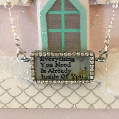 Everything You Need Altered Domino Necklace