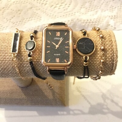 Elegant Watch Bracelet 5 Piece Set