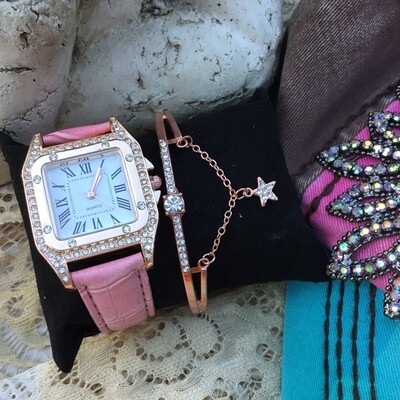 Shimmering Starry Watch Bracelet Set