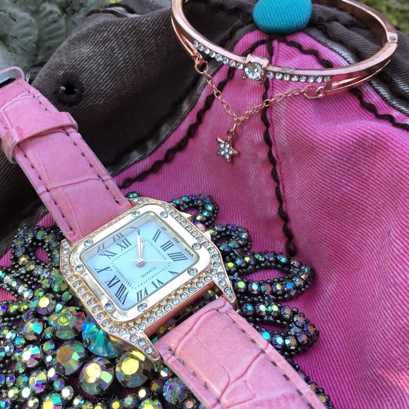 Shimmering Starry Watch Bracelet Set