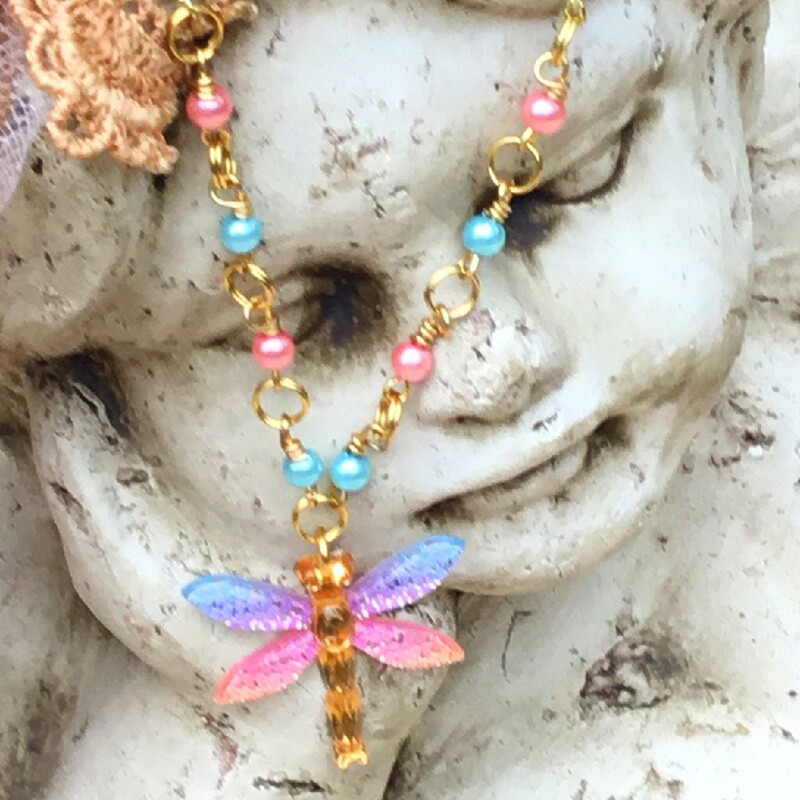Whimsical Dragonfly Necklace