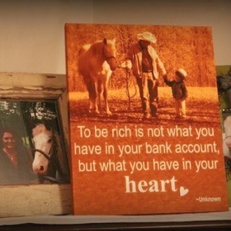 16" x 20" Wrapped Canvas of "To Be Rich..."