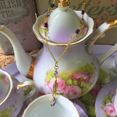 Vintage Purple Romance Y (Lariat) Necklace