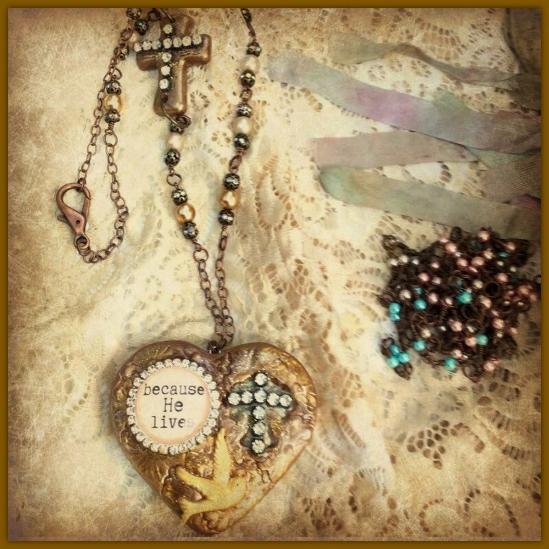 "Because He Lives" necklace - Sold by The Horse Mafia
