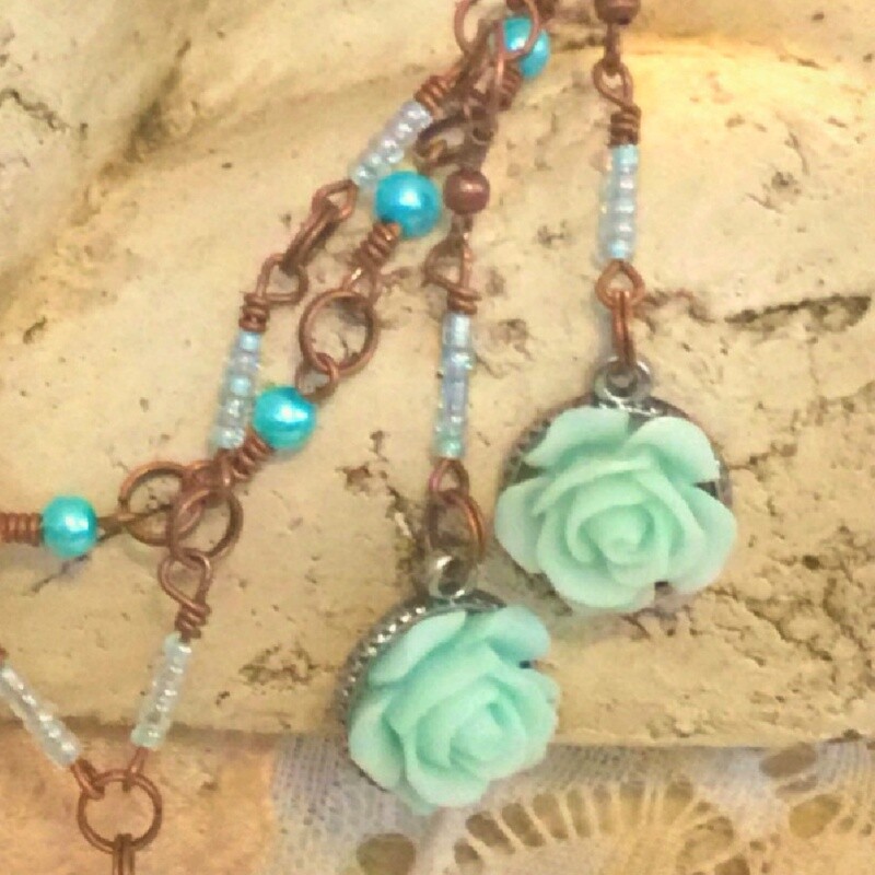 Mini Romantic Rose Earrings