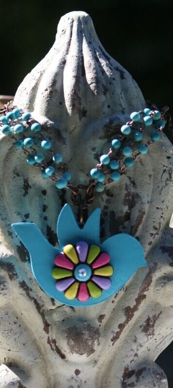 Bohemian Peace Dove Necklace