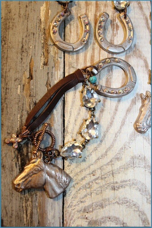 "Horses, Horseshoes and Crystals" - Bracelet