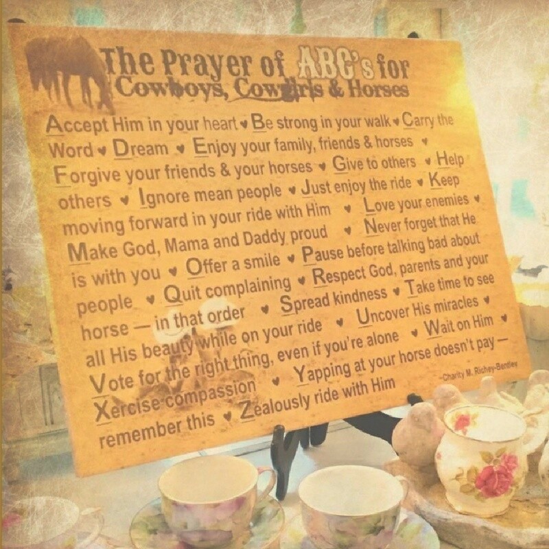 16"x20" Wrapped Canvas of "Prayer of ABC's..."