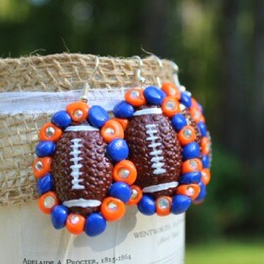 Auburn Football Clay Earrings