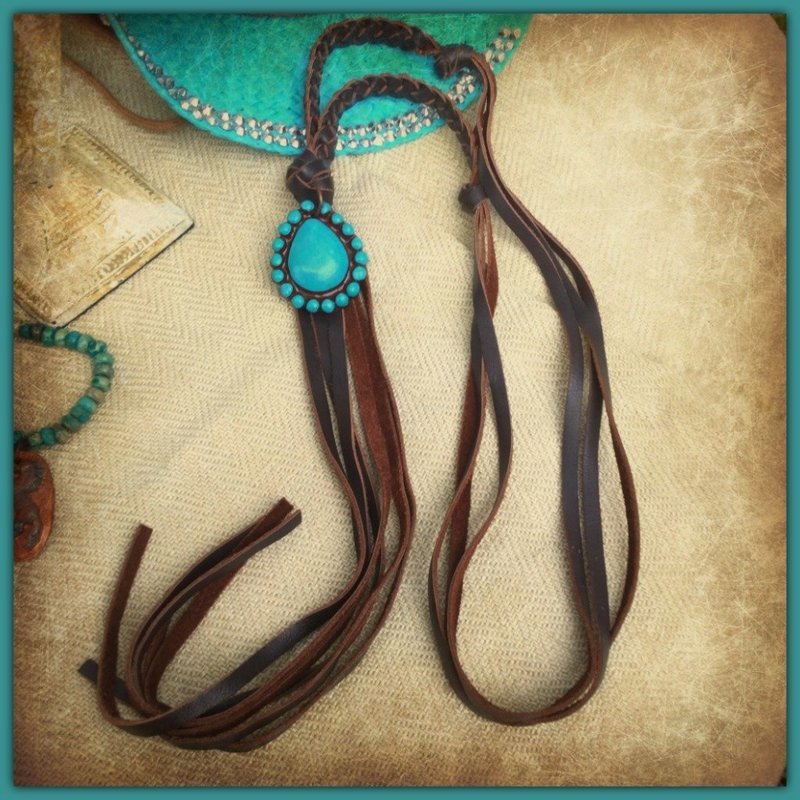 "Her Strength" - Handmade Clay and Leather Necklace