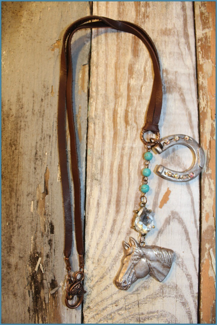 Necklace - "Horses, Horseshoes and Crystals"