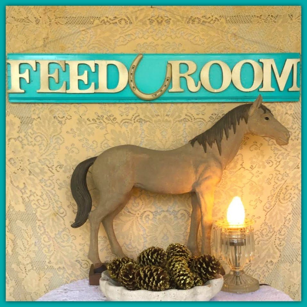 The Horse Mafia's "FEED ROOM" Sign