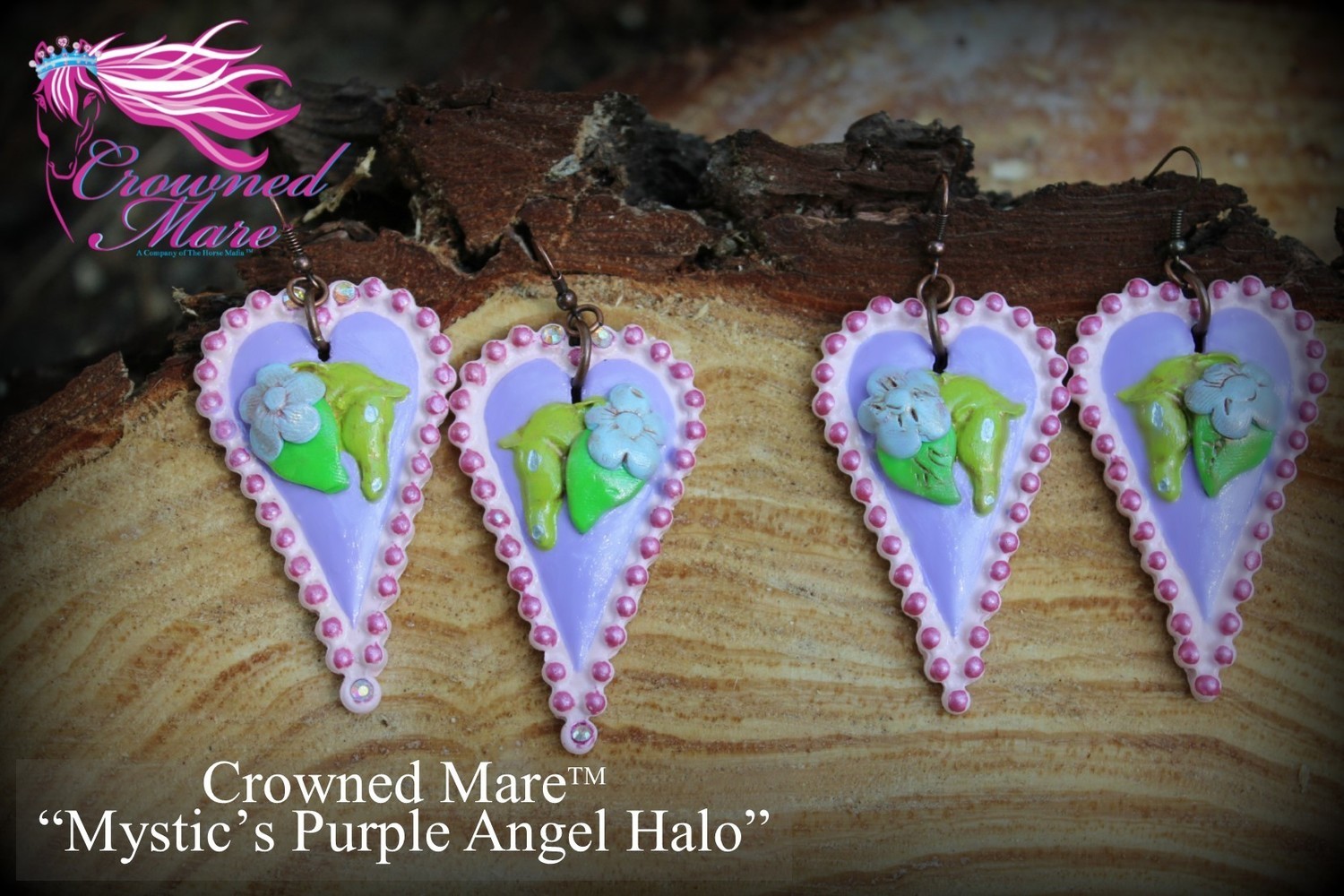 Mystic's Purple Angel Halo - Earrings