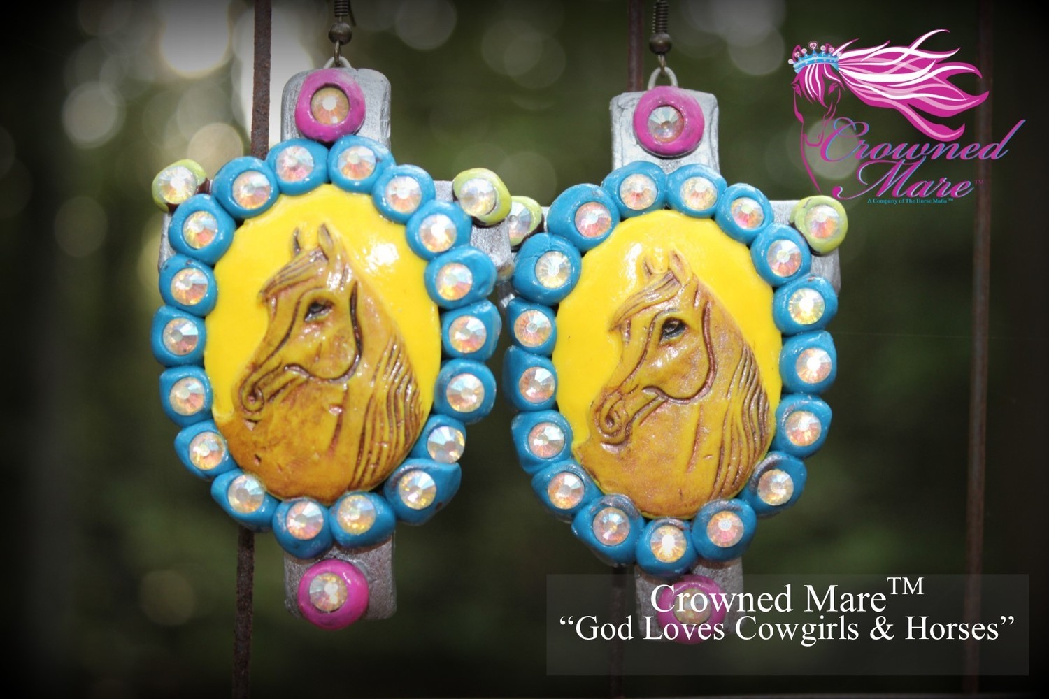 God Loves Cowgirls & Horses - EARRINGS