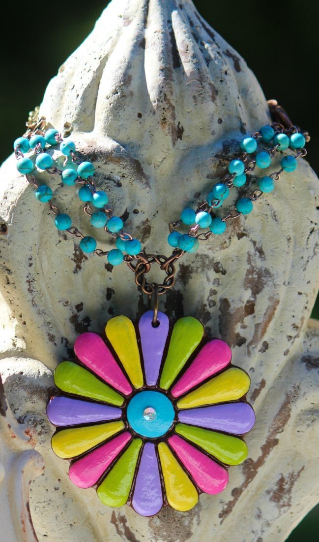 Bohemian Rhapsody - Hippie Girl Clay Necklace - Proudly made in Alabama.