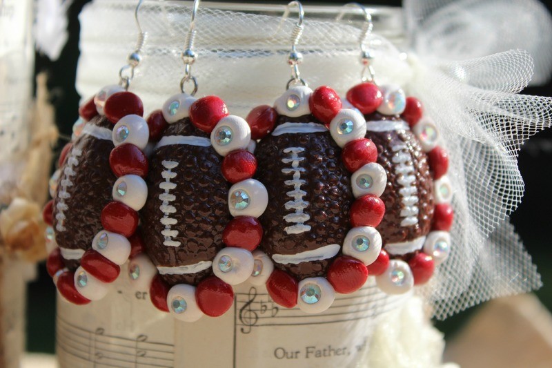 Alabama Football Clay Earrings