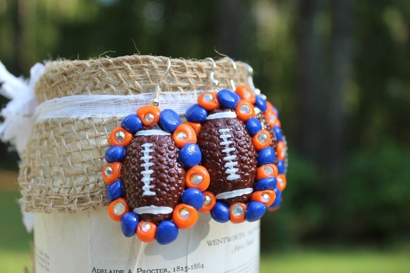 Auburn Football Clay Earrings