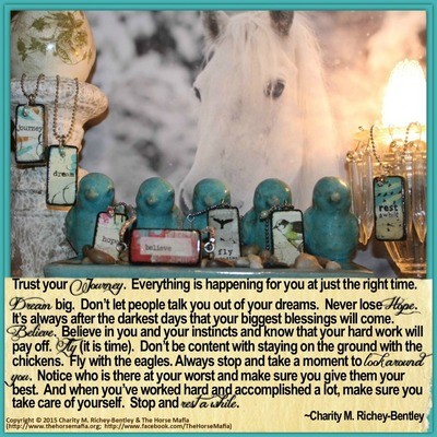 Inspirational High-Gloss Altered Domino with Coordinating Bead