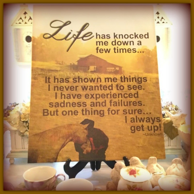 16" x 20" Wrapped Canvas of "Life Has Knocked Me Down..."