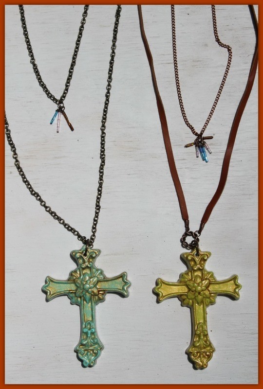 Summer Hands Clay Cross Necklace