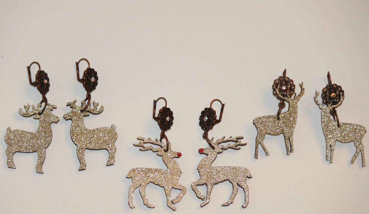 Christmas in the Country - Christmas Deer Earrings - Proudly made in Alabama
