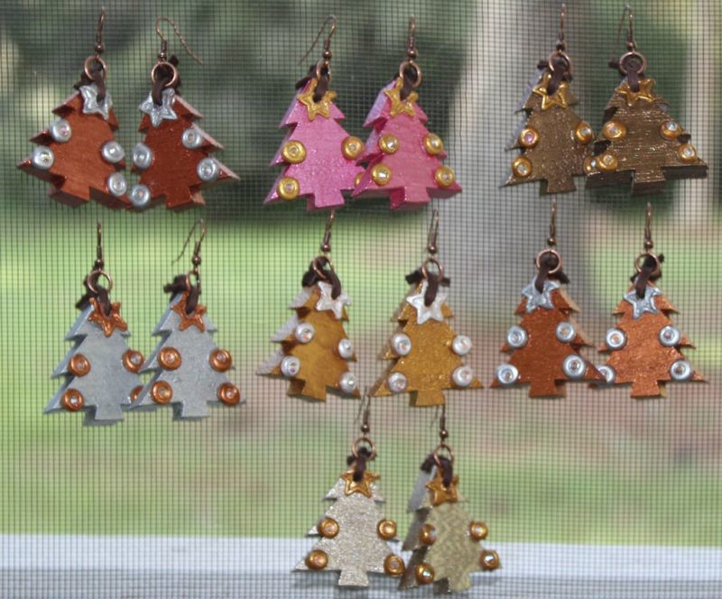 Christmas in the Country! - Christmas Tree Earrings - Proudly Made in Alabama