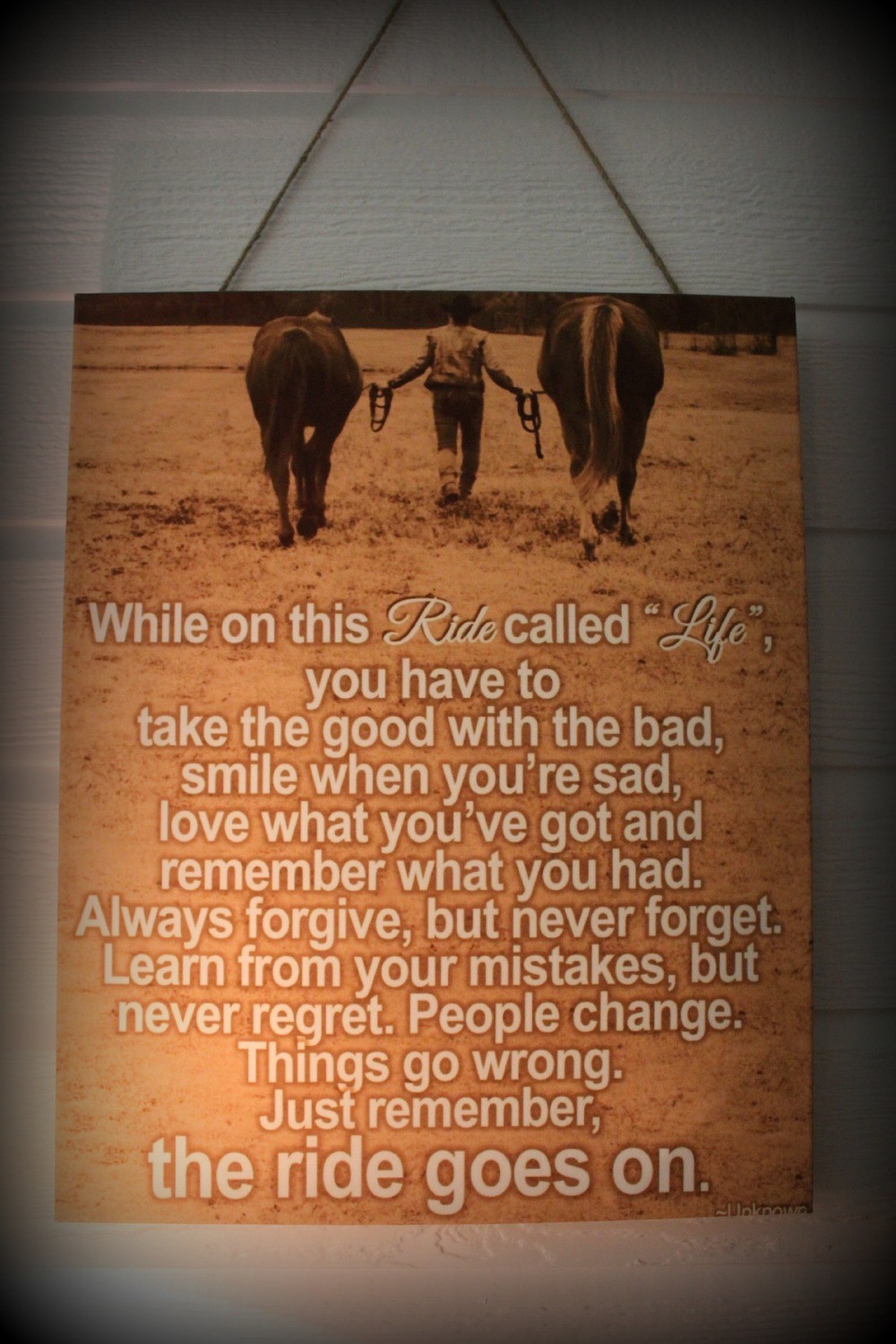 16 16" x 20" Wrapped Canvas Print of "The Ride Goes On".