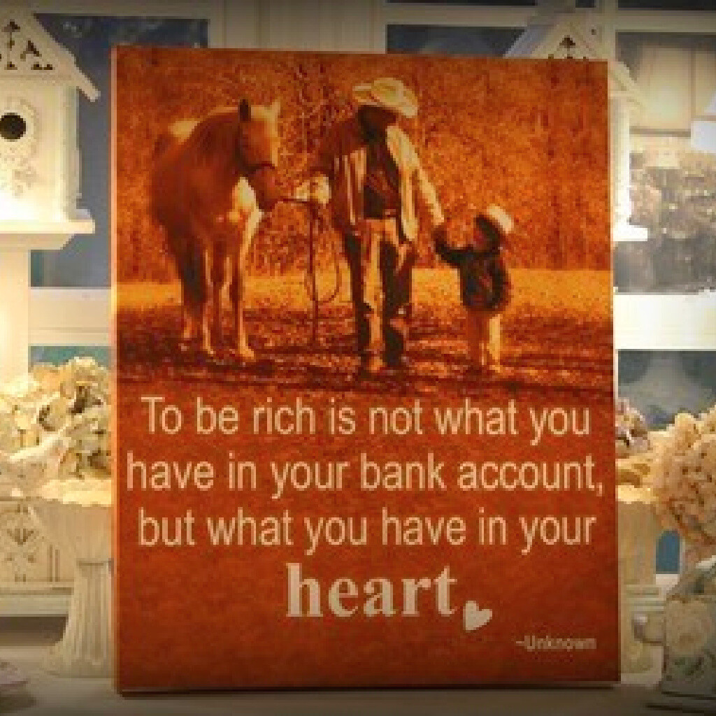 16 16" x 20" Wrapped Canvas of "To Be Rich..."
