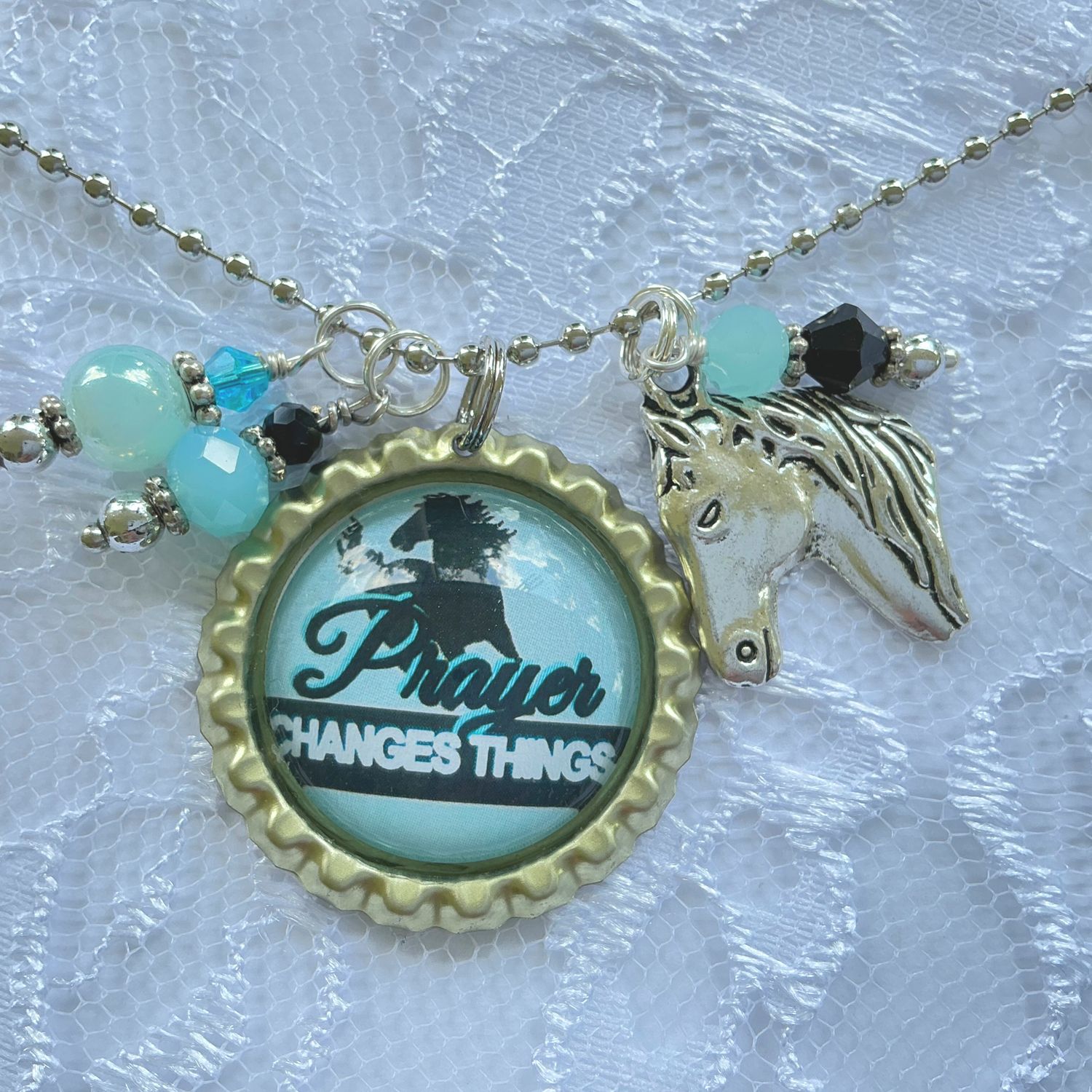 Prayer Changes Things Bottlecap Necklace Prayer Changes Things Bottlecap Necklace