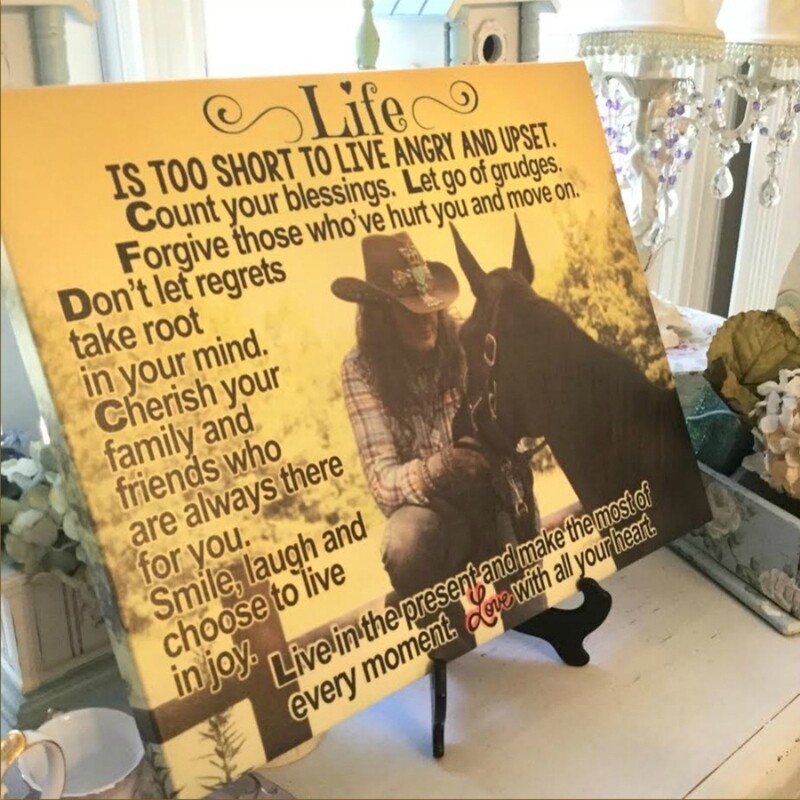 "Life Is Too..." 16"X20" Wrapped Canvas