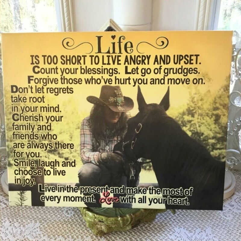 "Life Is Too..." 16"X20" Wrapped Canvas
