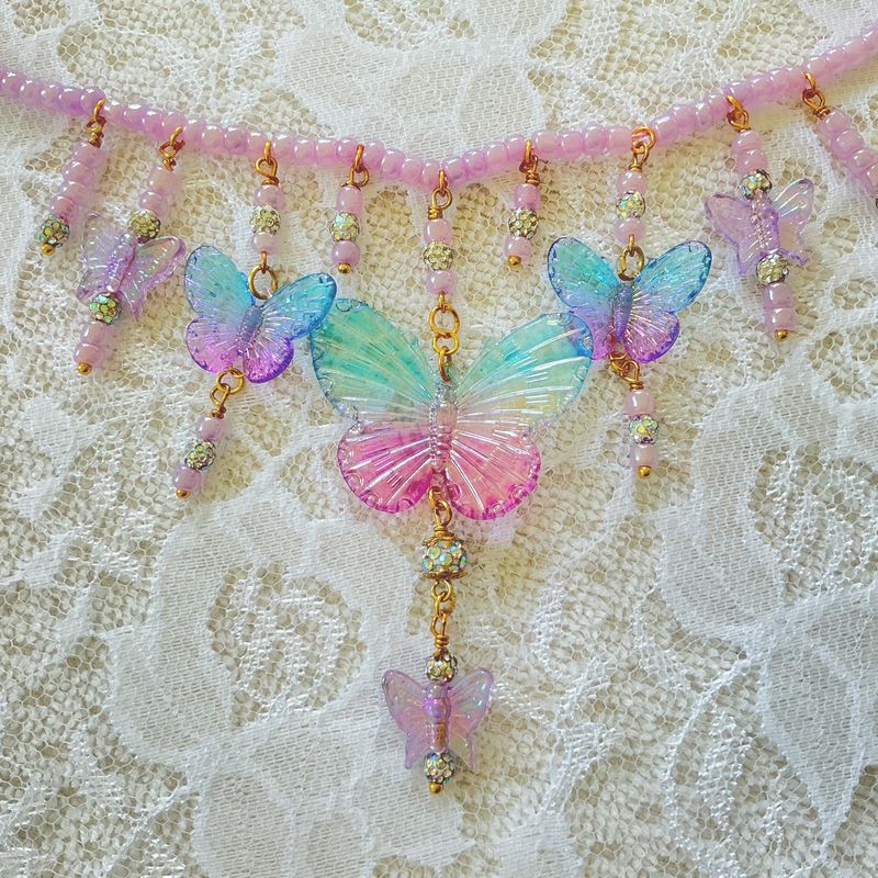Butterfly Beauty Necklace-Costume Jewelry Fashion Accessory