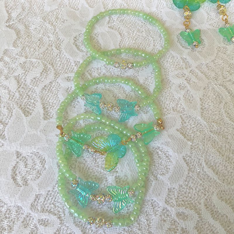 Butterflies All Around Us 5-Piece Stretch Bracelet Set