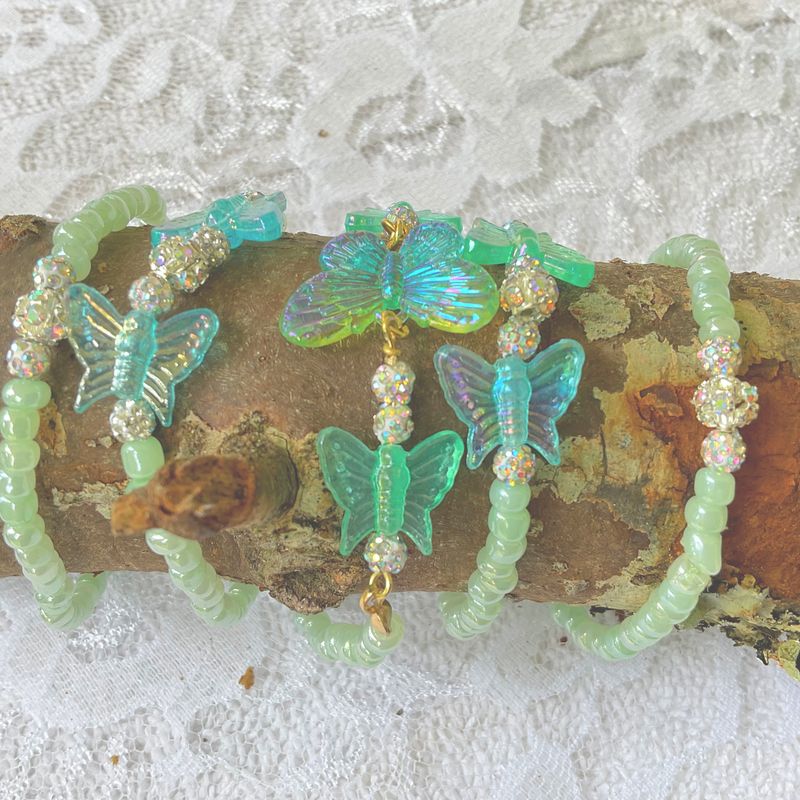 Butterflies All Around Us 5-Piece Stretch Bracelet Set