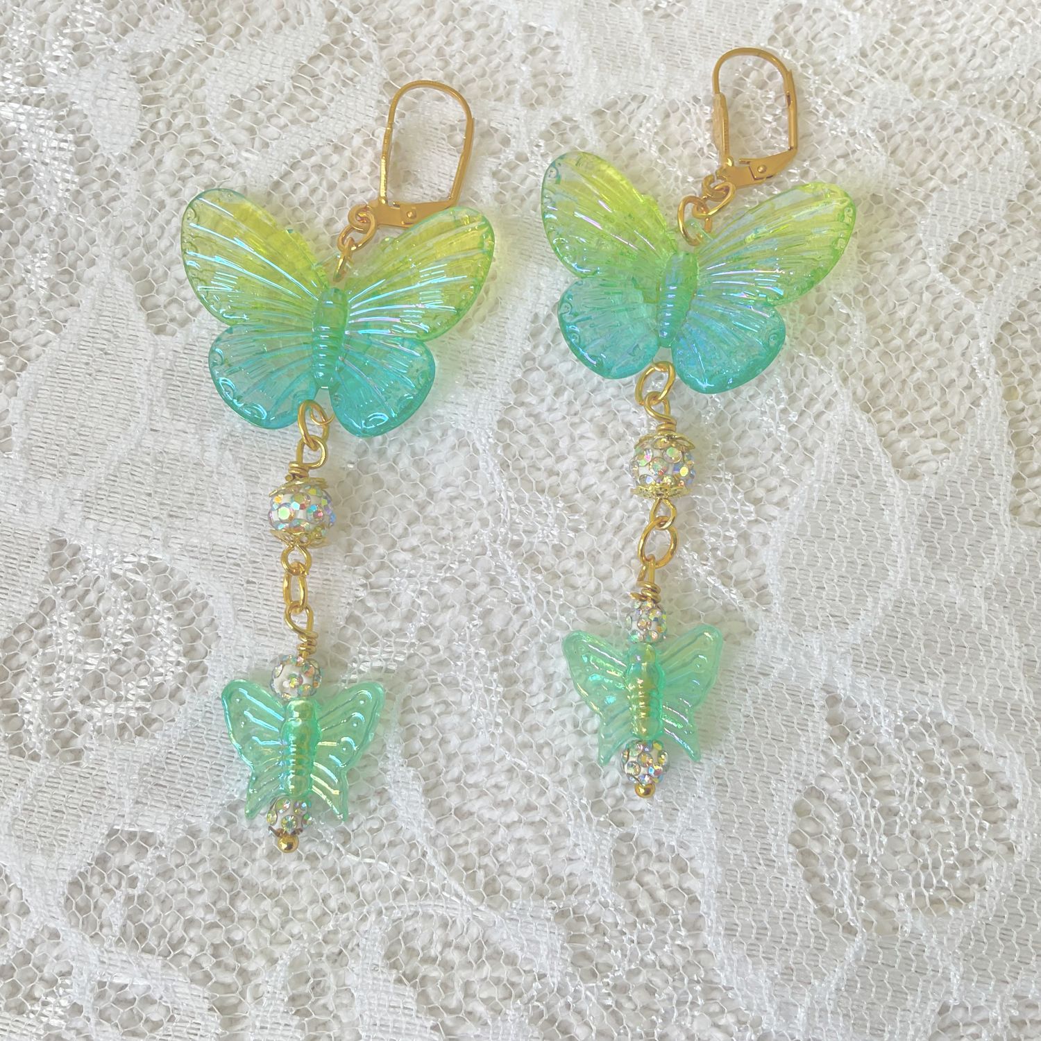 Butterflies All Around Us Lever Back Earrings Butterflies All Around Us Lever Back Earrings