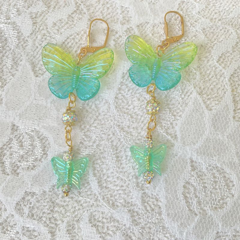 Butterflies All Around Us Lever Back Earrings