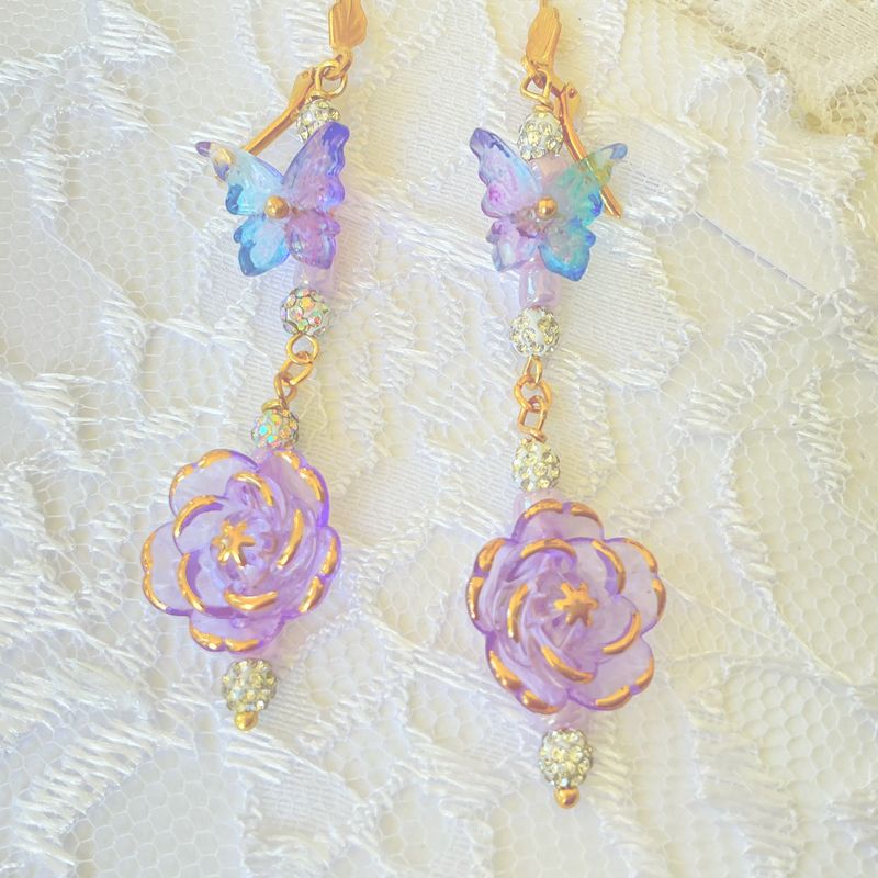 Butterflies In Flight Lever Back Earrings